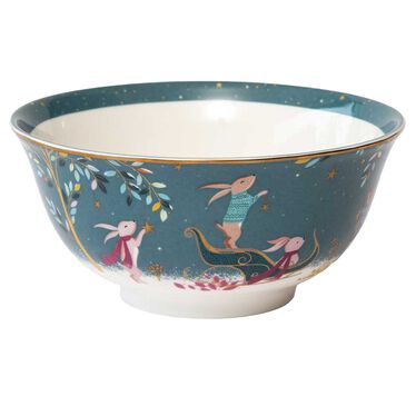 Sara Miller Woodland Tales Candy Bowl, Rabbit Sleigh